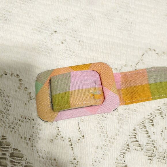 Vintage 1950s Adorable Pastel Plaid Cotton Fitted Full Skirt Shirtwaist Dress - Picture 12 of 16